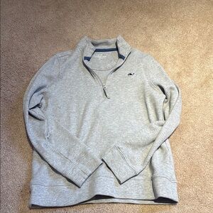 Men's Gray Half-Zip Sweater
